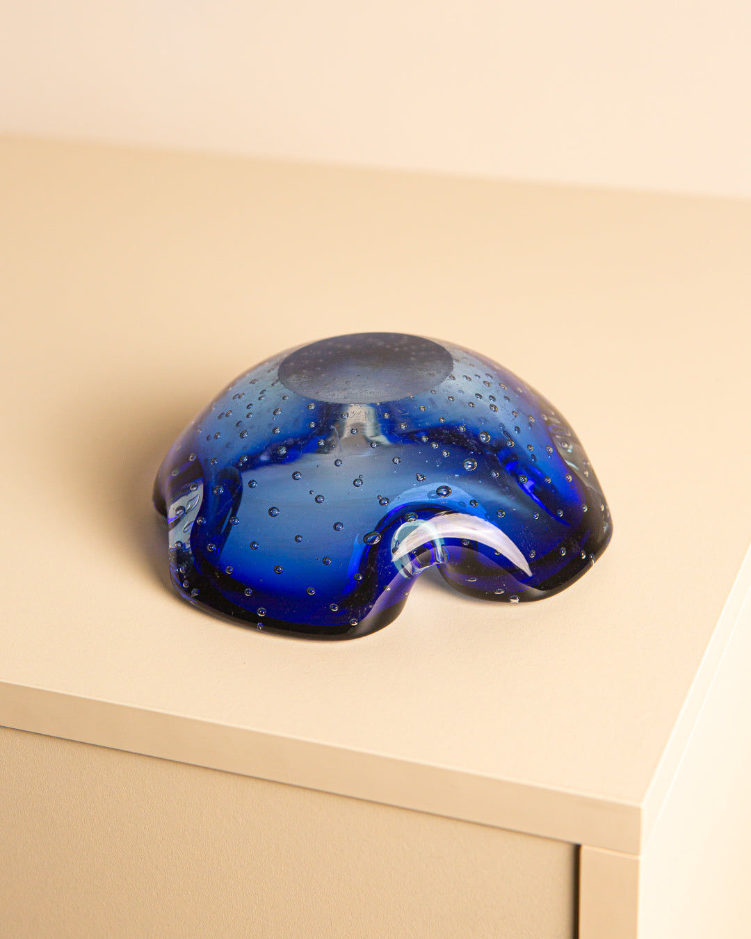 Blue Murano Glass Flower Catchall - Image 2