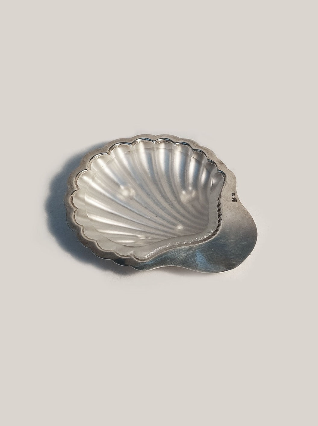 Shell Shaped Silver Butter Dish