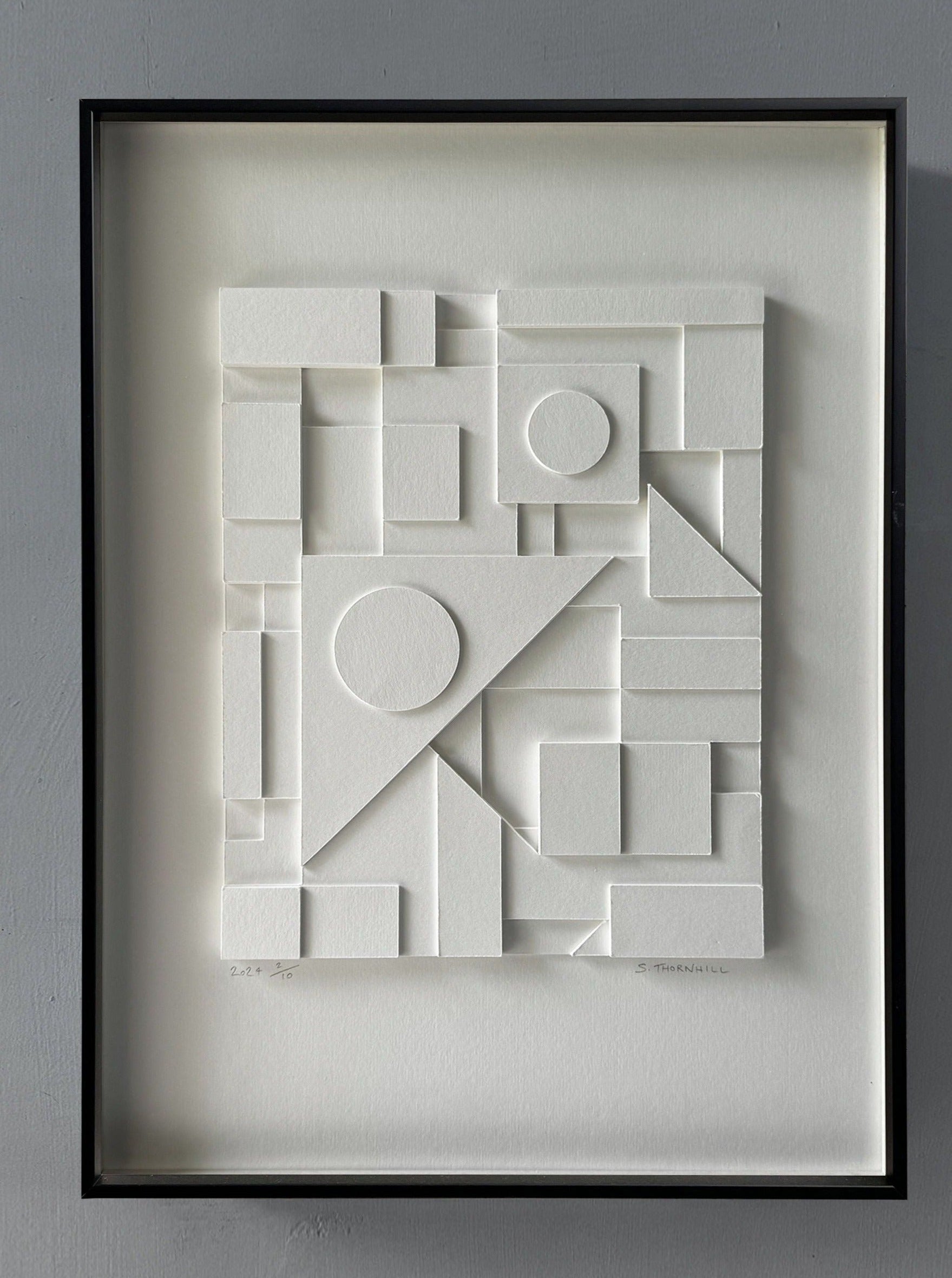 Abstract Painted Paper Sculpture - Image 4