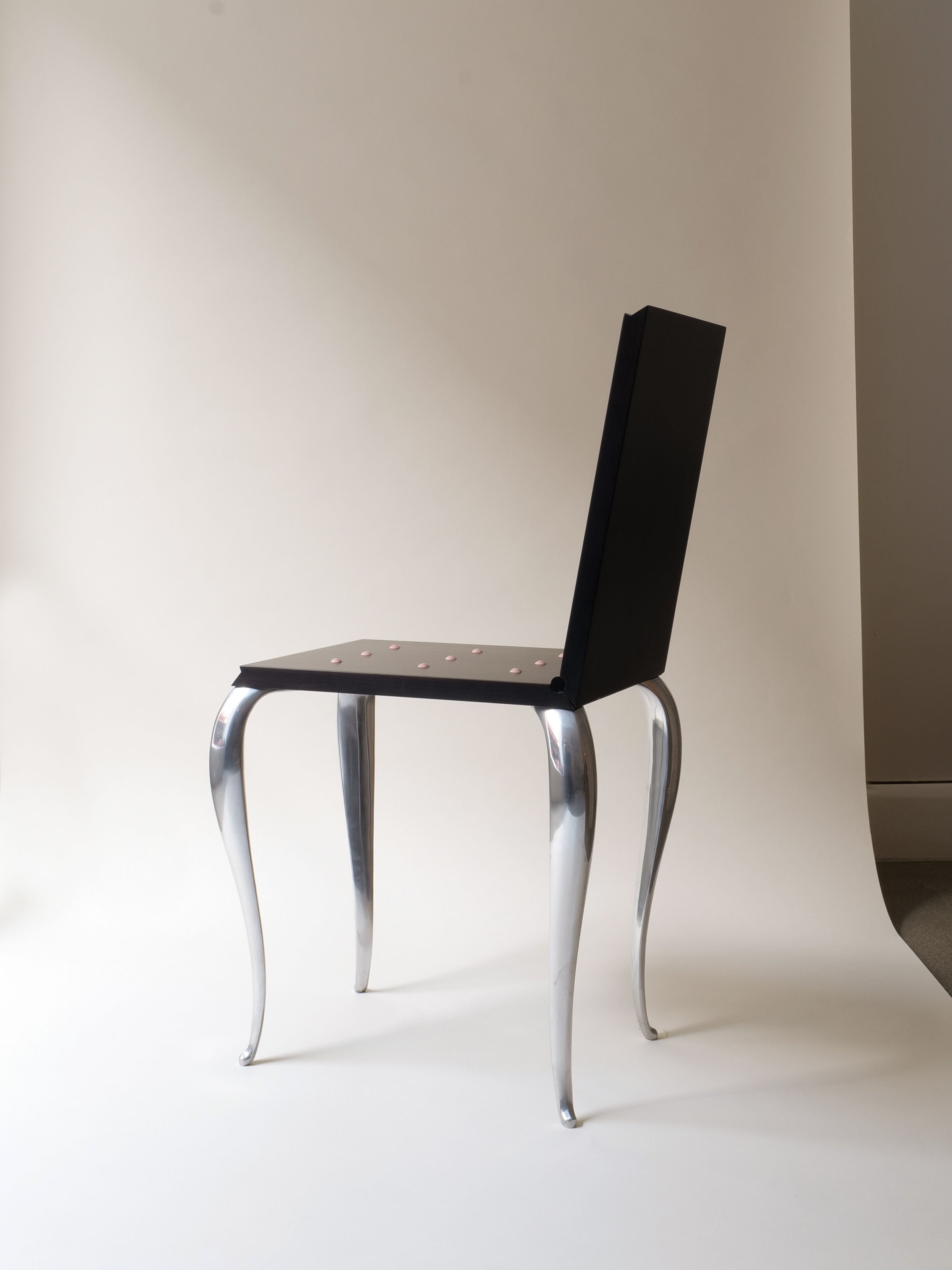 Black Folding Accent Chair - Image 4