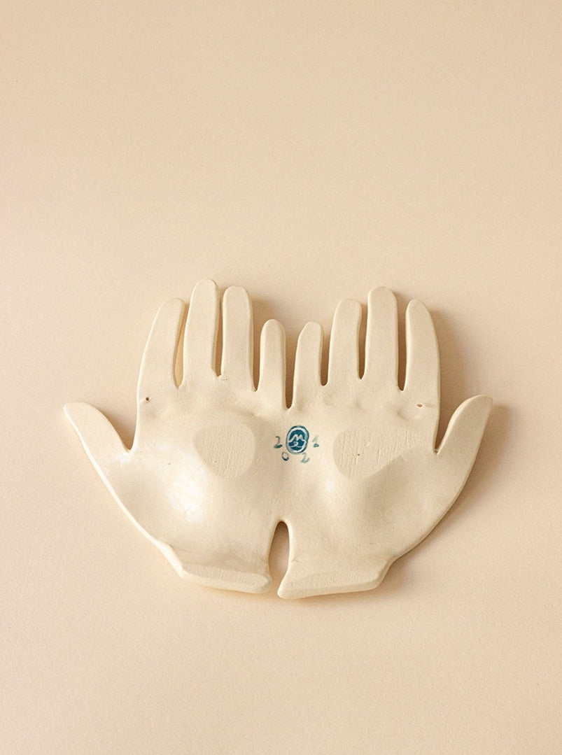 Yellow Double Hand Ceramic Tray - Image 2