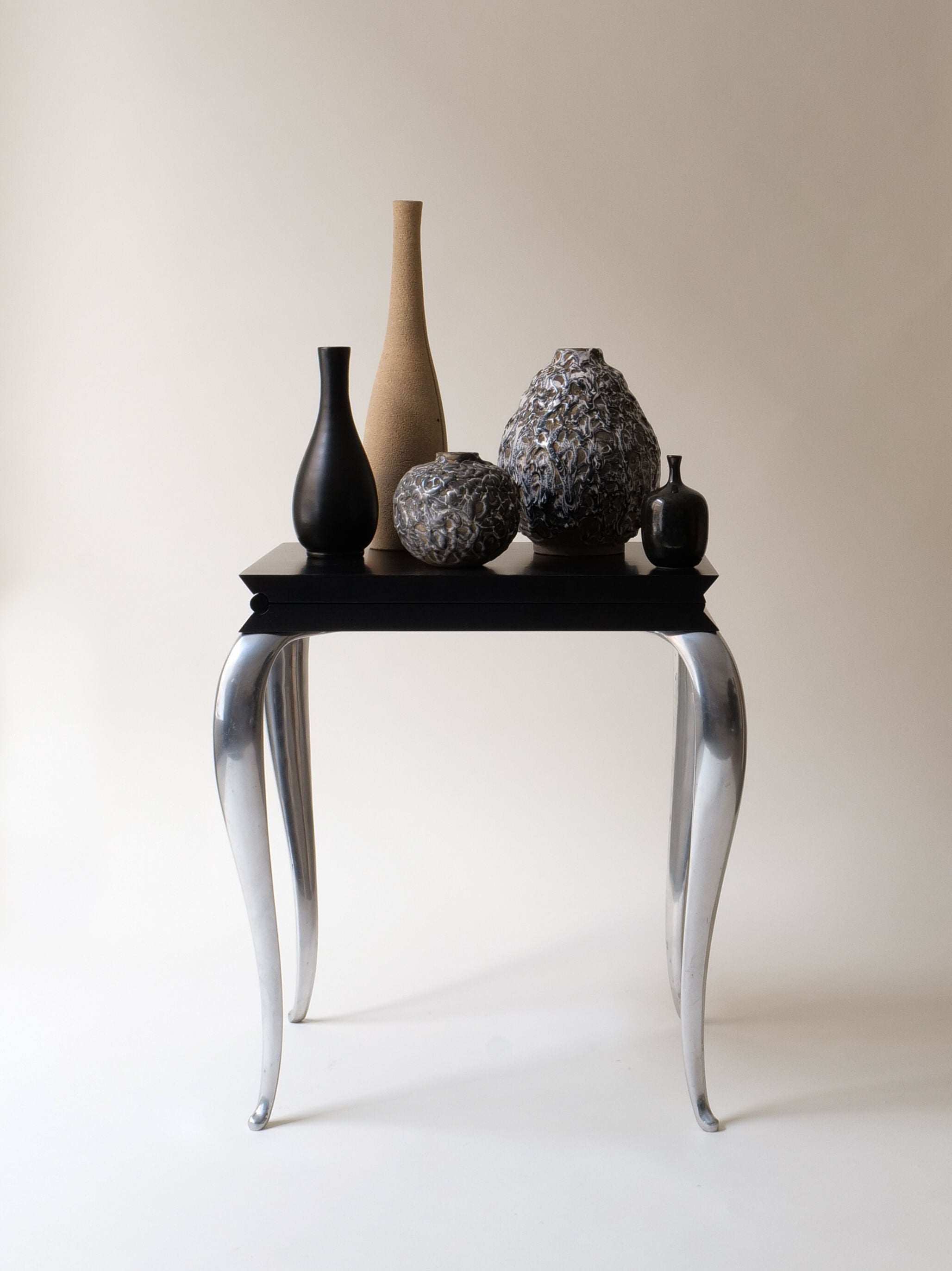 Black Folding Accent Chair - Image 2