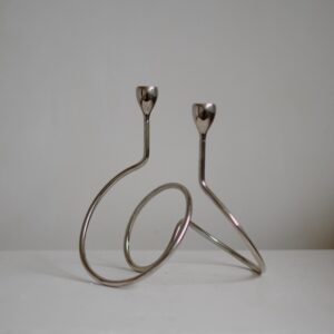Chrome Loop Candle Holder