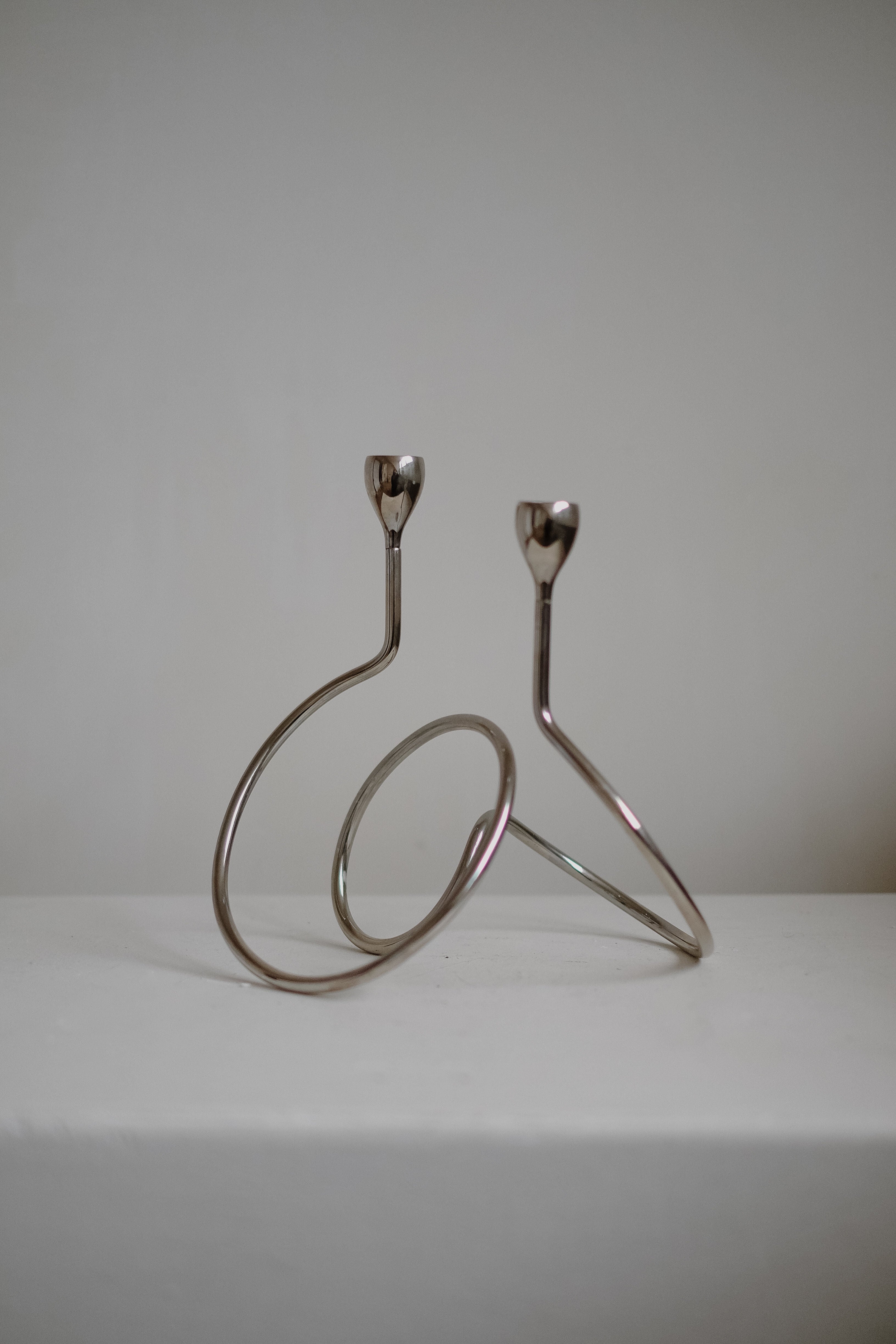 Chrome Loop Candle Holder