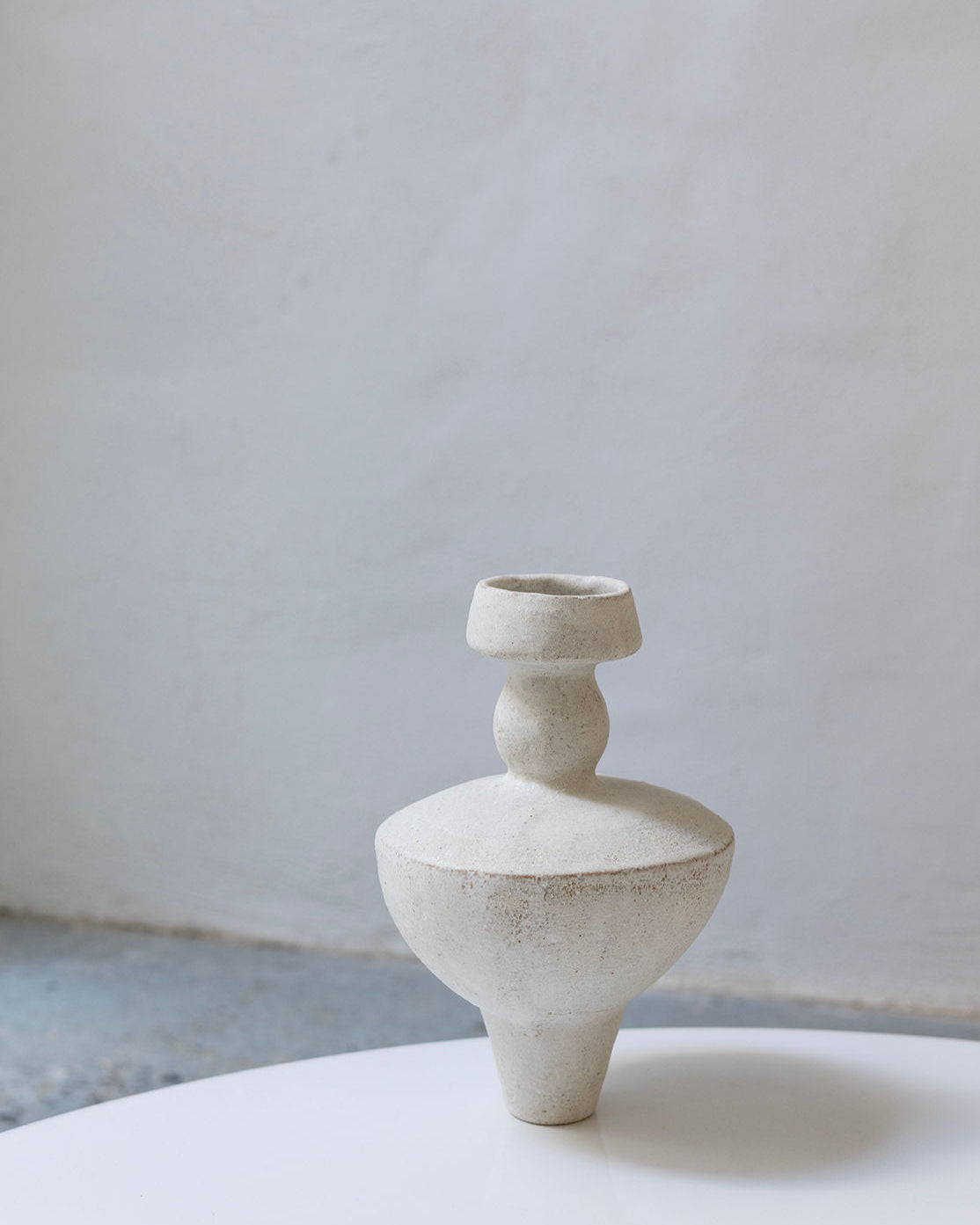 Textured Glazed Stoneware Vessel