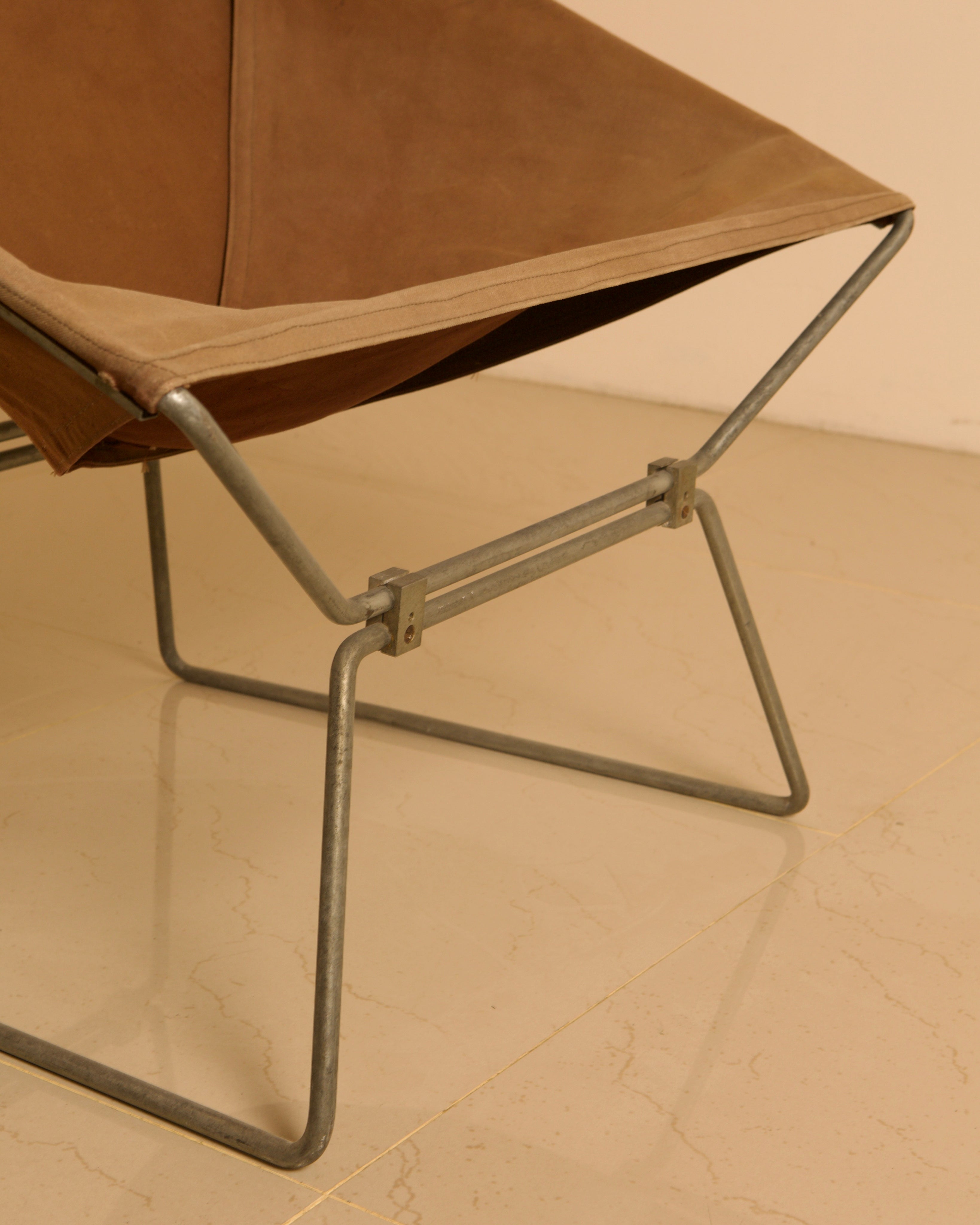 1950s Canvas Lounge Armchair - Image 10