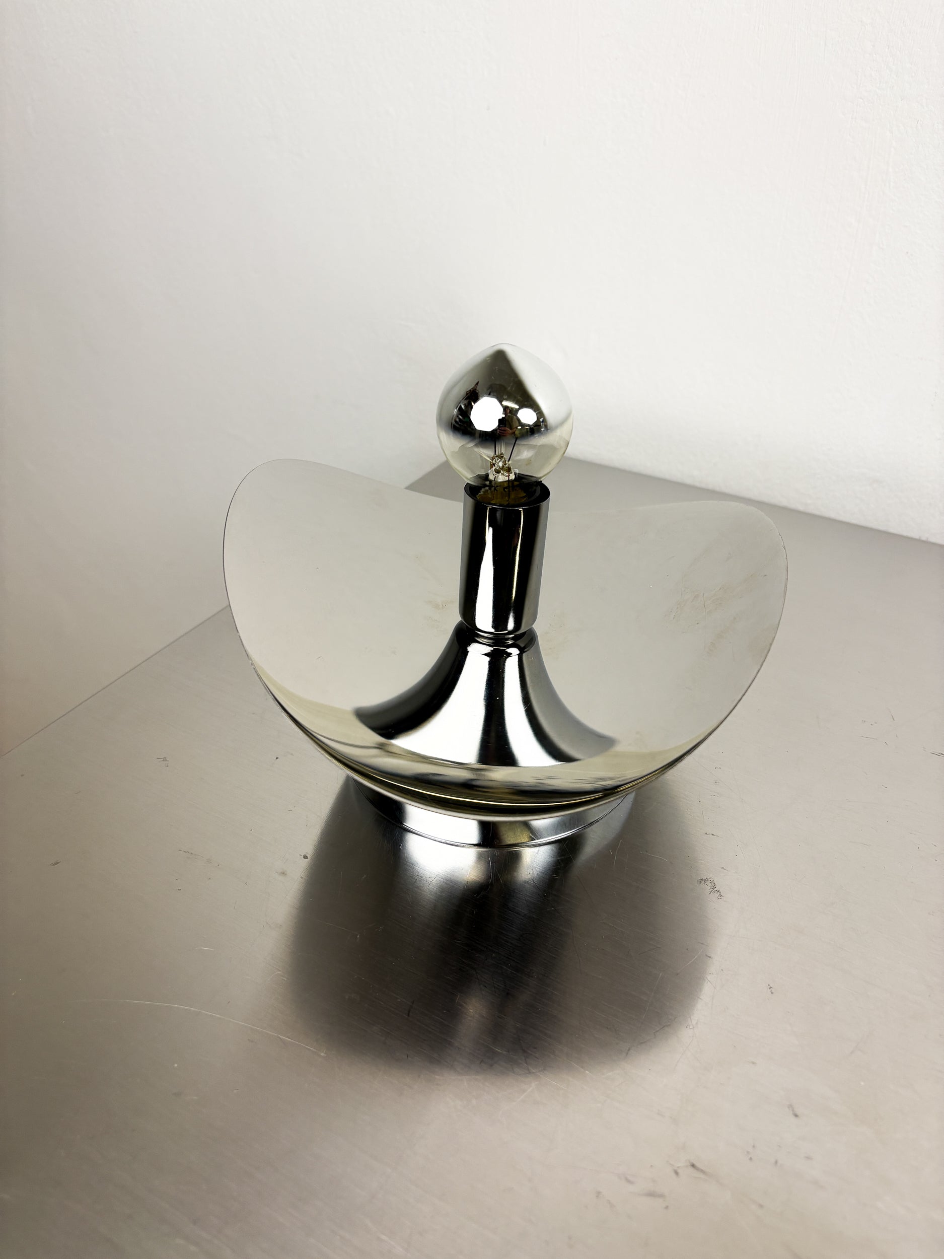 1970s Chrome Metal Wall Sconce - Image 5