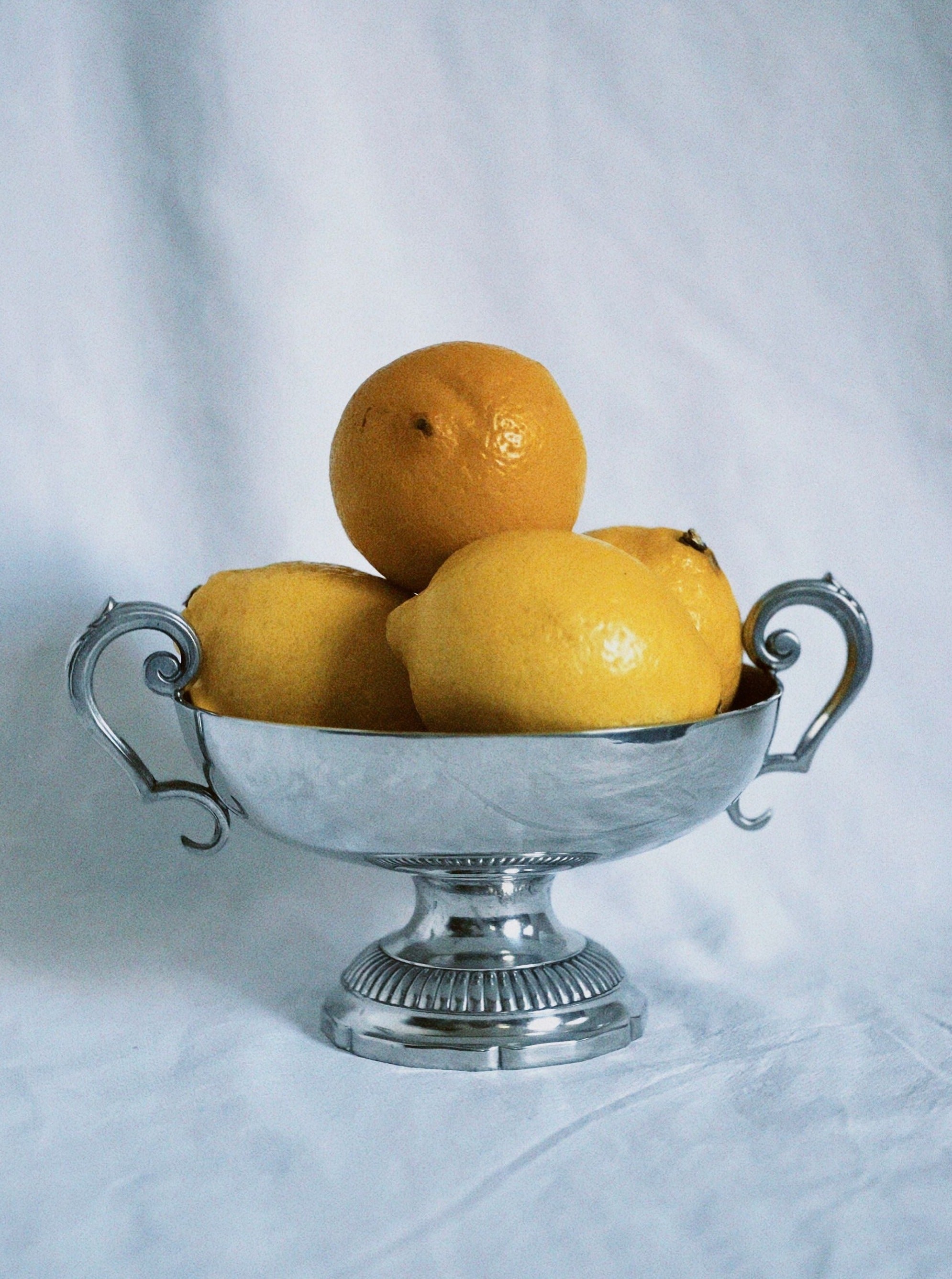Small Silver Fruit Display Bowl - Image 3