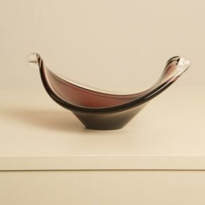 Purple Murano Glass Leaf Catchall