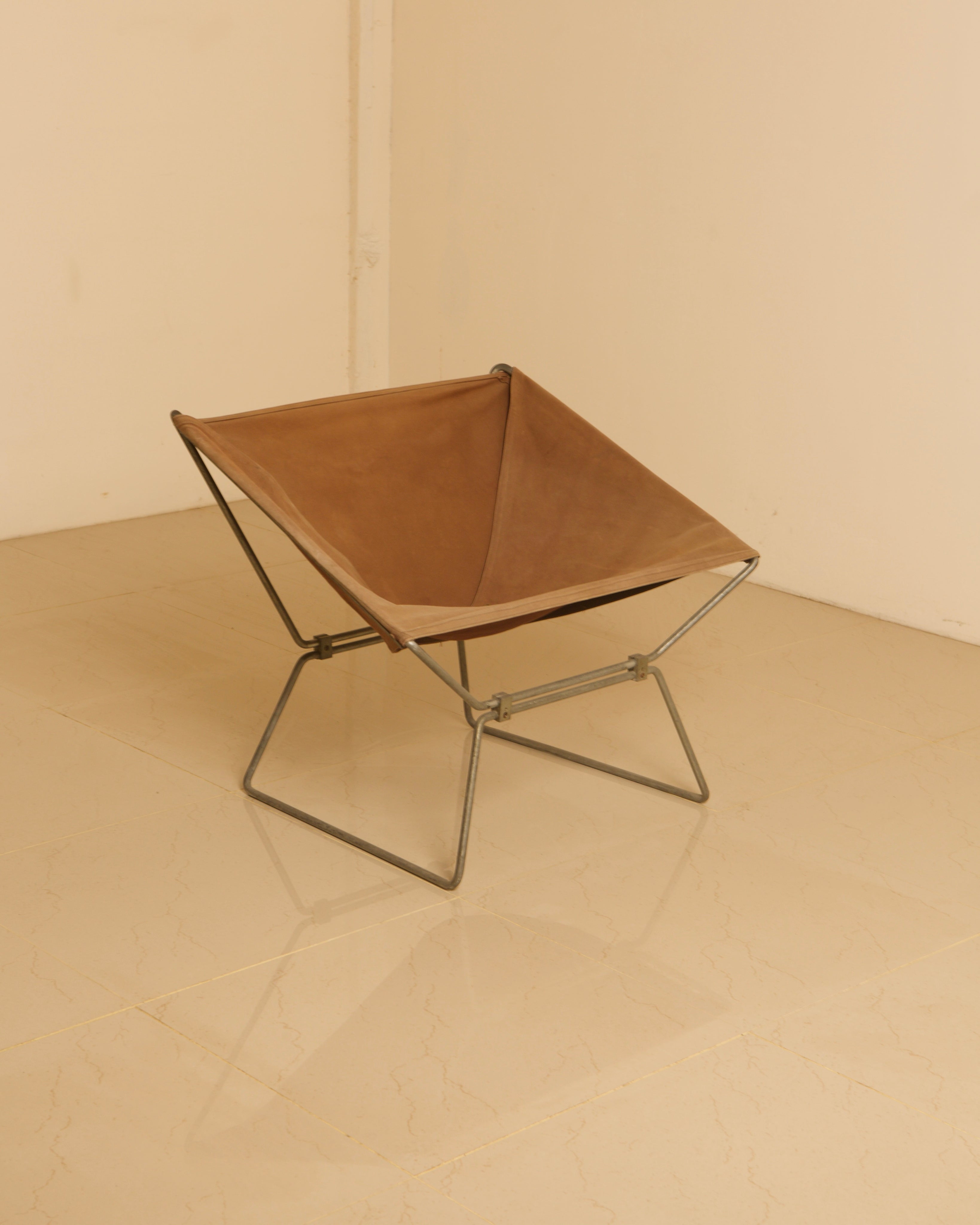 1950s Canvas Lounge Armchair - Image 8