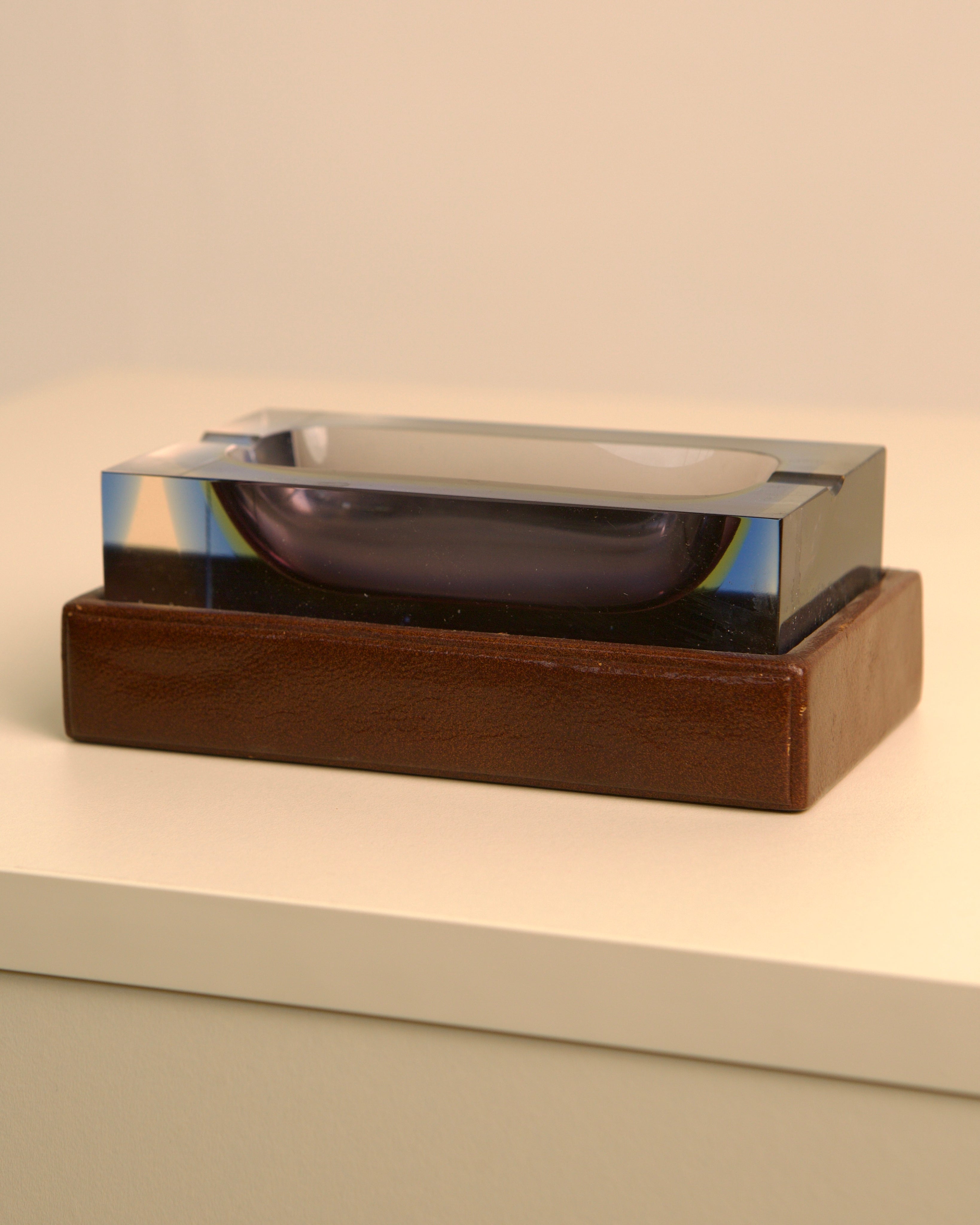 1980s Leather Catchall Ashtray - Image 3