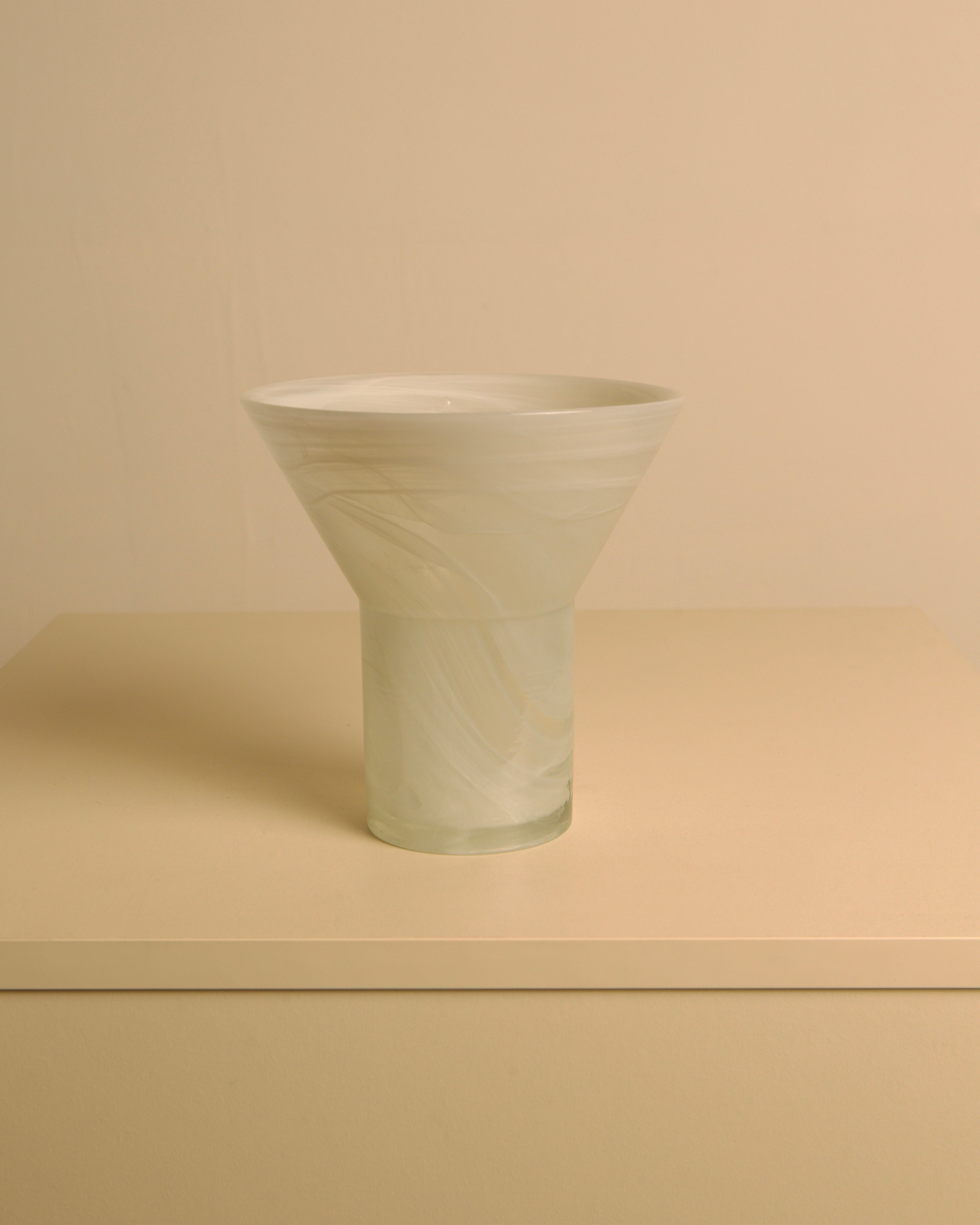 1980s Transparent Murano Glass Vase - Image 2